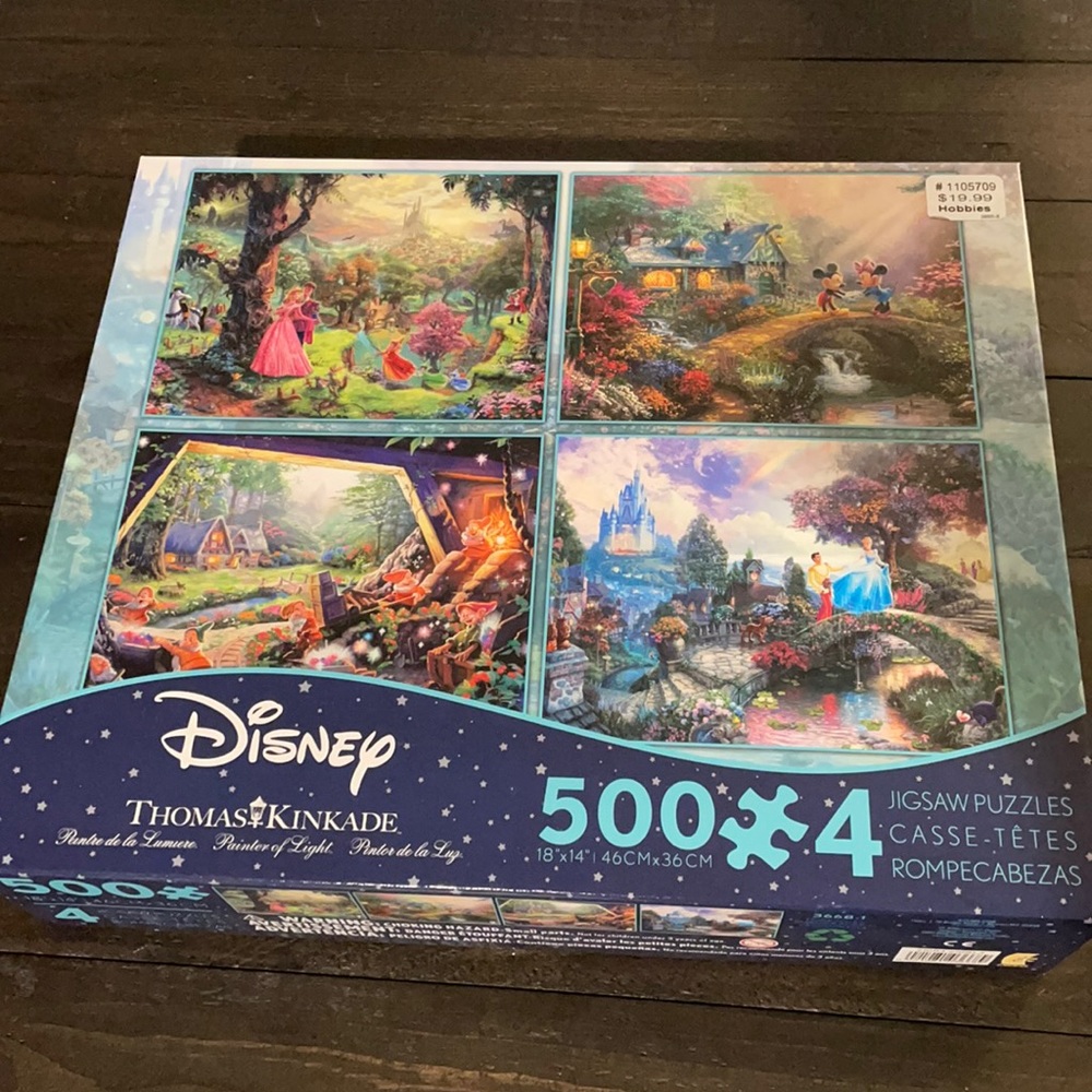 Thomas Kinkade Disney Puzzle 4 Pack - 500 Pieces
